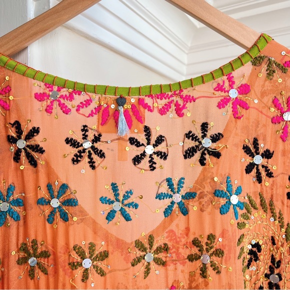 Handmade Mirror Work Embellished Tunic - Picture 3 of 7